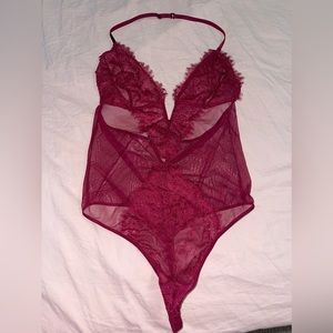 Victoria’s Secret red lingerie lace size L